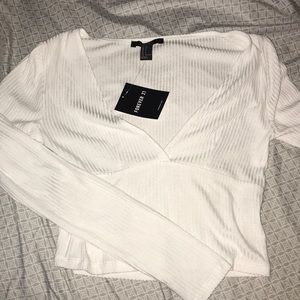 NWT white crop top